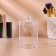 Organizer for storing cotton pads, with a lid, 6.7 × 11 cm, the color is transparent