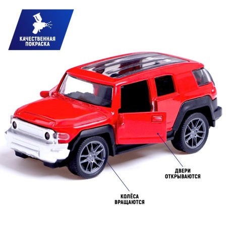Autograd Metal Metal "Jeep", 1:36, inertia, doors open, red color-1