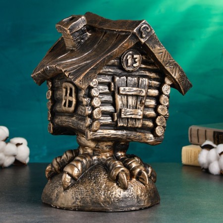 Piggy bank "Hut" 21x21x32cm, bronze-1