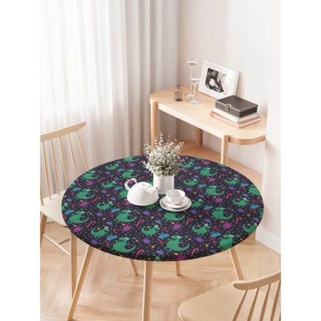 Tables on the table “Dragon with a gift”, round, oxford, elastic band, size 140x140 cm, diameter 105-120 cm-2