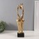 Polystone souvenir "Giraffe - Tenderness" Geometric patterns gold 10x7x39.5 cm