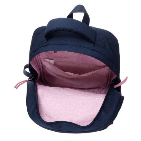 School backpack Bruno VisConti "Rabbit", 40 x 30 x 19 cm, ergonomic back, pencil case as a gift, blue-8