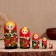 Matryoshka "Merry", red head, bottom black, 5-doll, 14 cm