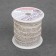 Rhinestones and beads are thermoclayes, width - 10 mm, 4.5 ± 0.5 m, ivory color