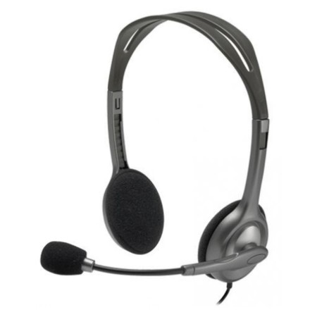 Headphones with a microphone Logitech H111 Gray 2.35m False Belief (981-000594)