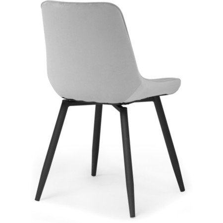Stool on a metal frame Seda spinning metal/velor, black/gray 50x56x82 cm-5