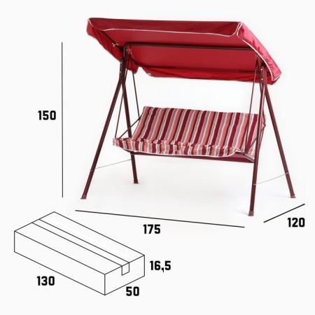 Garden "Adler" red, 175 x 150 x 120 cm, maximum load 150 kg-1