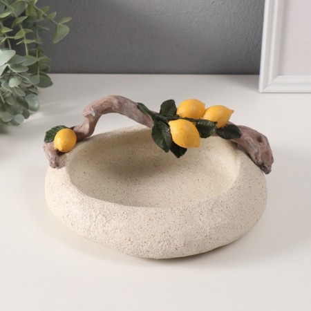 Souvenir Polystone stand "A branch with lemons above the bowl" 18x22x10.5 cm