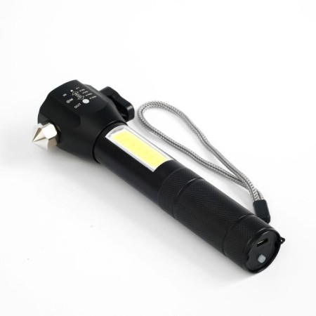 Manual battery flashlight, 7 W, 200 lm, T6, Zoom, 4 modes, USB, 16.5 x 6 cm-1