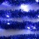 Garland "tinsel" 1 m dew, ip20, blue thread, 22 LED, 8 layers, d = 3 cm, white glow, CR2032X2