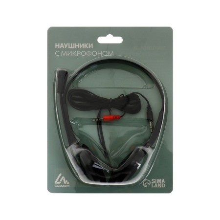 Headphones with a microphone Luzon RX-13, invoices, cable 2xjack 3.5, 1.5 m, black-7