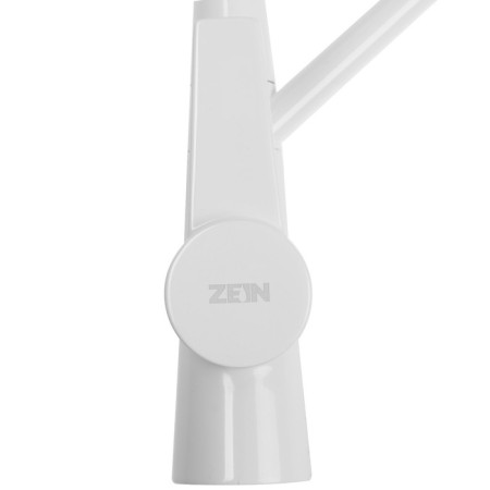Kitchen mixer Zein Z6973, output for drinking water, silicone spout, brass, white-6