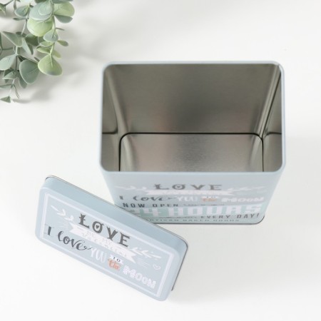 Rectangular metal box "I love you to the moon" 7.8x12.2x18.6 cm-4