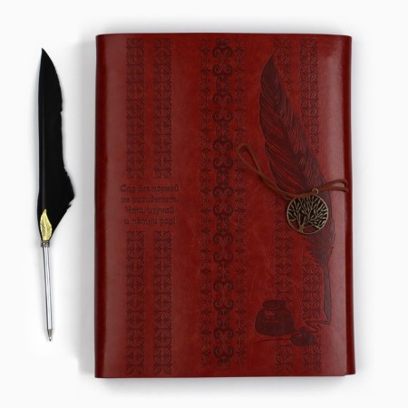The genealogy book "Our family", with a pen, 65 sheets, brown, 35 x 25 cm-2