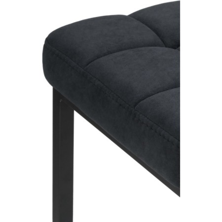 Stool Bar loft Metal/fabric, black/black 34x34x65 cm-3