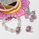 Set of children's 4 items: clips, ring, bracelet, glitter "unicorn", color