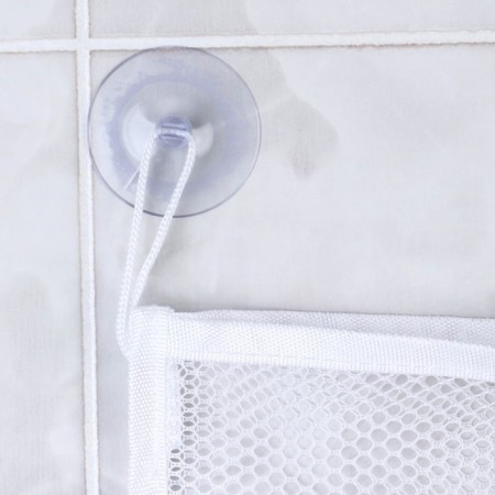 Grid for storing toys in the bathroom, white color-1