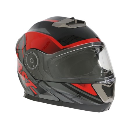 Modular helmet with two visors, size XL (60-61), model-BLD-160E, black and red-2