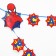 Garland on the tape "Happy Birthday!", Length 190 cm, Spider-Man