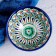 Rishtan ceramics "flowers" 15 cm, small, blue