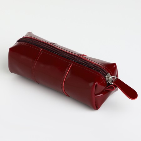 Pocket Key on the zipper, Textura, length 12.5 cm, ring, burgundy color