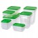A set of rod containers, 17 pcs, the color is transparent / green