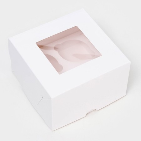Packaging for 4 mini-driving white with a window, 13 x 13 x 8 cm-2