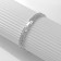 Bracelet with rhinestones "ice" elegance, 3 rows, white color in silver, l = 18 cm