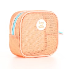 Cosmetic bag Dor mesh, 14*6.5*14, lightning department, orange