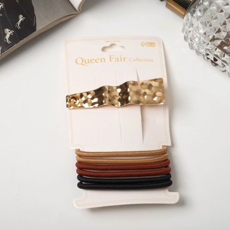 Hair set "Liora" (6 elastic bands, 1 invisibility 6 cm) structure