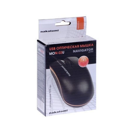 Nakatomi Mon-03U navigator, wired, optical, 1200 dpi, USB, black-4