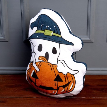 Soft toy "Ghost" with pumpkin, white color