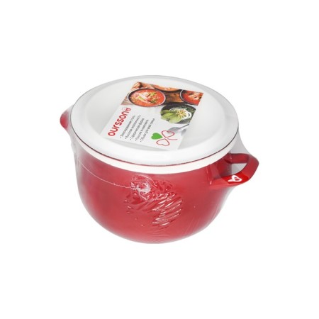 Pan with a lid, d = 20 cm, induction, red color-7