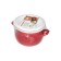 Pan with a lid, d = 20 cm, induction, red color