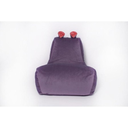 Hippopotamus-bag, size 80x80 cm, plum color/coral velor-1