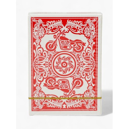 Playing cards 54 pcs "Motorcycle", for playing poker, 6.3 x 8.7 cm, red shirt, 290 g-5