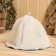 Sheepskin bath cap, blue felt