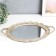 Standing interior polystone with a mirror "spikelet" gold 45x26.5x3.5 cm