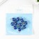 Suspension decorative for creativity glass "ball - pebbles" blue d = 1.6 cm set 10 pcs
