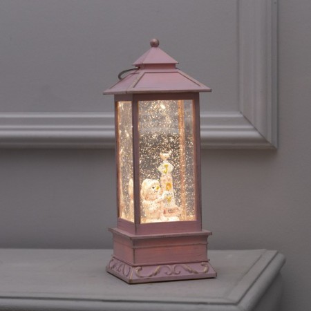 LED figure “Lantern with a snowman” 10.5 × 28 × 10.5 cm, plastic, AAX3 batteries (not in the kit), USB, glow warm white