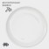 A set of plates of porcelain dining Magistro Mien, 6 objects: d = 21 cm, white color