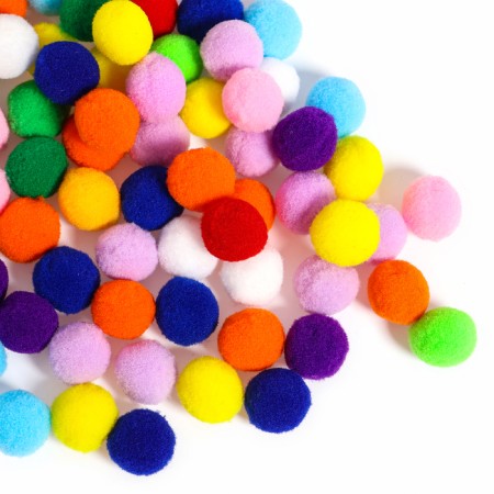 A set of textile parts for the decor "bombs" 100 pcs., Size 1 pc. - 2 cm-2