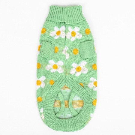 Sweater "Chamomile", size M (DS 30, Osh 27, OG 40 cm), Green-5