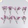 Artificial plant for creativity "chicory" set of 8 pcs fuchsia 10 cm