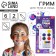 Makeup for the face and body - 6 pencils, 6 colors for application, applicator, tattoo cosmo