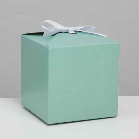 Gift folding box, packaging, “mint”, 12 x 12 x 12 cm