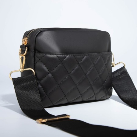 Bag Cross-Bodi with a zipper, black color-2