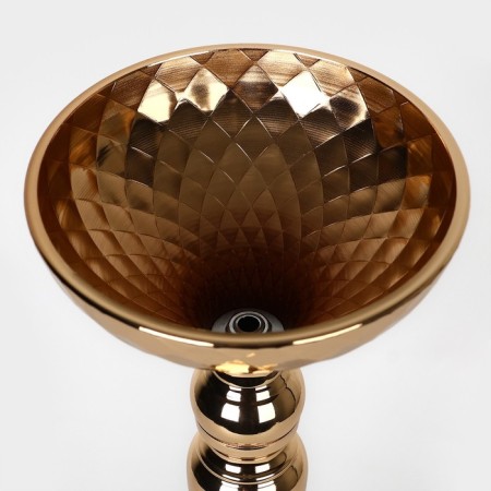 Summary Metal for 1 candle "Richard" Color Gold 12.5 x 12.5 x 44 cm-3
