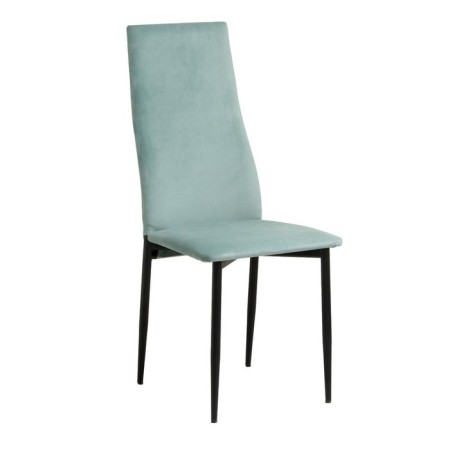 Chair "Wave", black/velor aquamarine