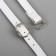 Shoe strap, artificial leather, 30 cm, 8 mm, 2 pcs, white color